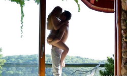 Tanned young cutie sensually impaled after a hot foot art action