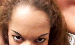 Latina is sucking this white boner only to get a facial load