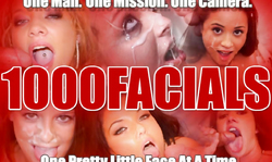 Sweet small-tit minx is getting a messy facial load