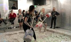 Dirty-minded babes are enjoying perverted messy action