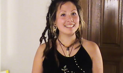 Asian teen with innocent face is flashing her tits