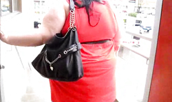 amazingly hot BBW Luna is being spotted eating fast food