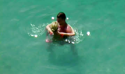 Sexiest slender babe adores beach sex and big loads!