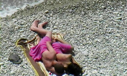 Amazing beach sex action with a long-legged amateur babe