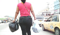 Black beauty in tight black jeans have a ridiculous big booty