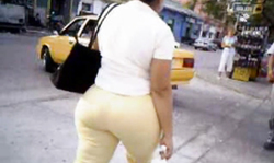 Ebony milf with amazingly wide and round big booty