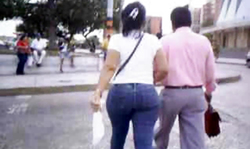 Beautiful big booty amateur is getting filmed on hidden camera