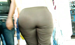 Amazingly hot and fuckable big booty babe in black pants