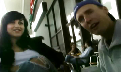 Black-haired bikini girl is getting nailed in the missionary pose