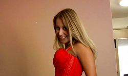 Smiling Cony's Girls blonde with big boobs gives an amazing blowjob