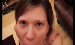 Seduced wife slut gives her lover a passionate blowjob