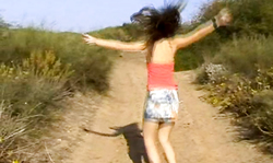 Playful Emily 18 is acting crazy and getting topless