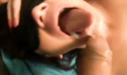 Masked Russian milf is swallowing fresh jizz with pleasure