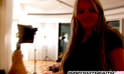 The sexiest In Bed With Faith lady looks incredibly hot in black dress