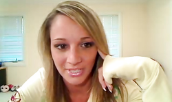 Soloing blondie Nikki Sims demonstrates her outstanding curves