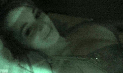 Night vision helps to see the awesome big boobs of Nikki Sims