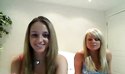 Nikki Sims and her gf are showing off their asses on the webcam