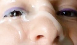 Sperm-addicted Queeny Love swallows fresh morning jizz