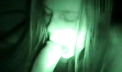 Queeny Love is sucking in the night and getting a mouthful