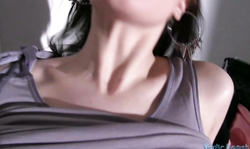 Awesome sex in the missionary pose with a slender brunette