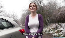 Stunning POV action with a girl from the street in the video by Public Agent