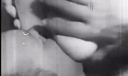 Awesome Retro girl with curly hairs is sucking a massive boner