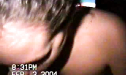 Cock-swallowing brunette performs a nice head on a stolen tape