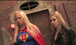 Sweet slender blondes are giving a perfect double blowjob