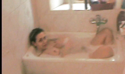 Perfect teen gf strokes my hard boner right in the bathtub