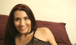 Attractive hot-shaped girlfriend rides a hard prick in cowgirl pose