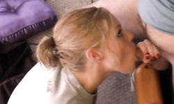 Sweet blondie Tight Teela knows how to do it by her mouth