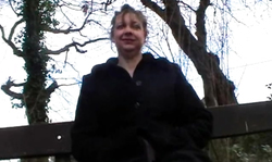 Nasty busty mature gets naked in public place as she love