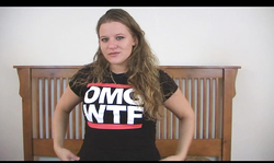 Big-boobed amateur BBW sensually masturbates on the bed