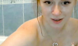 Sweet Russian girl sucks her purple dildo and plays with it