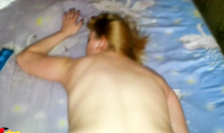 Russian Homemade sex in doggy style pose with a golden slut