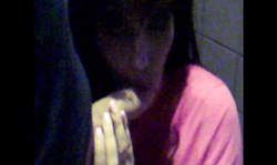 MILF sex doll Aische Pervers passionately sucks my dick in the toilet