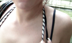 Cock-loving brunette Aische Pervers sucks her lover's dick in public place