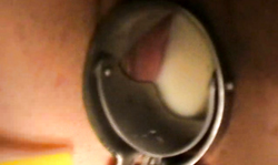 Dirty slut Aische Pervers gets some milk in her cunt