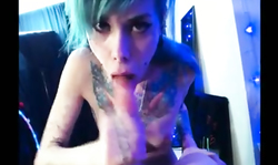 Webcam emo sucking