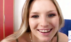 Katy Caro deepthroats a long dick like a professional