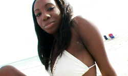 Ebony teen with round ass gets dicked by white boner