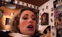 Amazing lesbian with strapon drills her lustful girlfriend