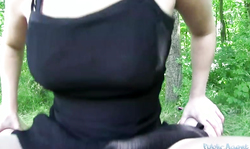 Tanned babe with round booty getting fucked in Public Agent video