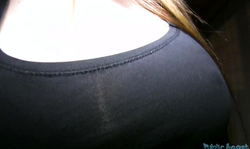 Long-haired slut sucking dick of Public Agent after taking cash