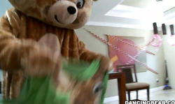 Cute chicks with nice faces having hot sex with dancing stripper