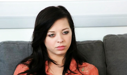 Interviewer is asking a hot babe about her sexual preferences