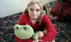 Golden girl with small tits fucked on her first Casting