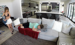 Step-Sister Curious About Step-Brother's Cock