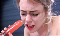 Blonde Anna Tyler is having hardcore robotic sex with Fucking Machines