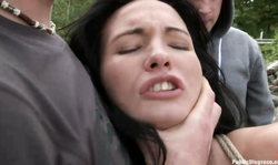 Filthy cheating wife Anastasia Black is getting banged by the gang